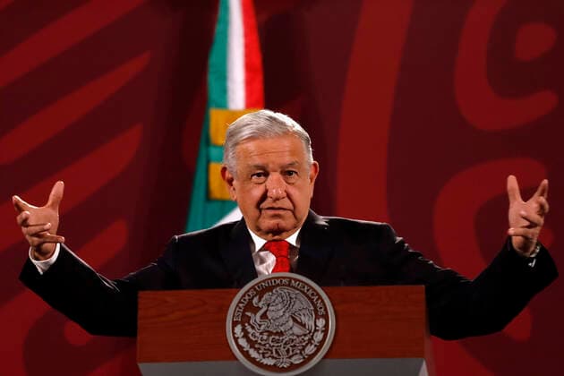 Mexican President Lopez Obrador Daily News Conference MEXICO CITY, MEXICO - MAY 16, 2022: Mexican President AndrÃ s Manuel Lopez Obrador talks during his daily morning news conference about salary increase for teachers at National Palace. On May 16, 2022 In Mexico City, Mexico. (Photo by Luis Barron Eyepix Group) Copyright: xLuisxBarronx xEyepixxGroupx EYEPIX_LB_16052022_65474