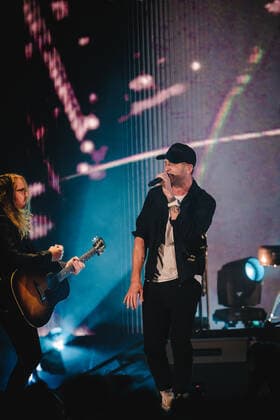 OneRepublic live in Z?rich, Switzerland Zurich, Switzerland. 16th, May 2022. The American band OneRepublic performs a live concert at Hallenstadion in Z?rich. Here singer and musician Ryan Tedder is seen live on stage. Z?rich Switzerland  Copyright: xGonzalesxPhoto TilmanxJentzschx