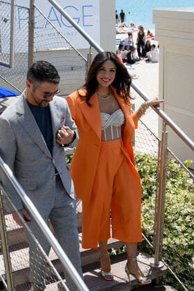 Cannes 2022 - 75Â° Festival Internazionale del cinema, Gli arrivi al Martinez hotel. Nella foto Eva Longoria con il marito JosÃ Antonio Baston  Copyright: xManuelexMangiarottix xipa-agencyx xVenezia2020x