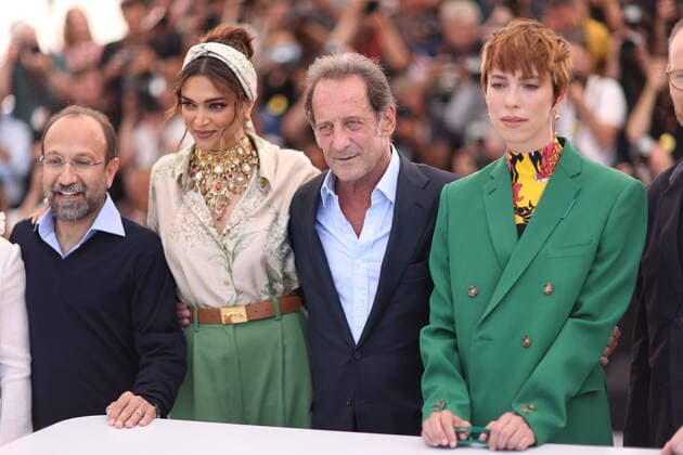 75eme Festival International du Film de Cannes. Photocall du jury. 75th International Cannes Film Festival. Photocall with jury members. 280227 0000-00-00 Cannes France Lindon, Vincent; Hall, Rebecca; Padukone, Deepika; Farhadi, Asghar  Copyright: xTerencexBaelenx STAR_280227_002