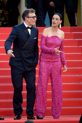 75th Cannes film festival 2022, Red carpet for the Opening Ceremony and ˜Coupez™ (Final cut) film premiere Pictured: Michel Hazanavicius, Berenice Bejo  Copyright: xAlbertoxTerenghi Cannesx2022x xix xVenezia2020x