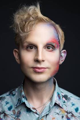 Portrait of beautiful young man with modern hairstyle, artistic multicolor makeup and rhinestones on the face. Studio shot. Black background, model released, , 23537210.jpg, Adult, attractive, beautiful, beauty, caucasian, close, color, cool, cosmetics, creative, cute, decorative, design, elegant, face, fashion, gay, glamour, gloss, guy, hair, hairstyle, handsome, lifestyle, luxury, makeup, male, men, model, multicolor, one, people, person, portrait, pretty, sexy, shine, skin, studio, style, sweet, trend, vogue, young, rhinestones, sleepwear, pajamas,