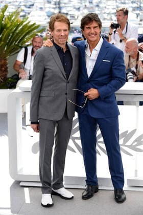 Cannes 2022 - 75Â° Festival Internazionale del cinema, Photocall del film Top Gun: Maverick . Nella foto Tom Cruise e Jerry Bruckheimer  Copyright: xAlbertoxTerenghix xipa-agency.nex xVenezia2020x