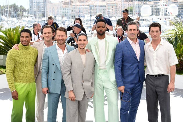 Cannes 2022 - 75Â° Festival Internazionale del cinema, Photocall del film Top Gun: Maverick . Nella foto il Cast Greg Tarzan Davis, Lewis Pullman, Glen Powell, Danny Ramirez, Jay Ellis, Jon Hamm, Miles Teller  Copyright: xAlbertoxTerenghix xipa-agency.nex xVenezia2020x