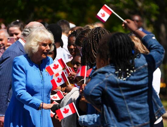 May 18, 2022, Ottawa, Ontario, Canada: Prince Charles and Camilla, Duchess of Cornwall, visit Assumption Catholic School in Ottawa, while on their 2022 Royal Tour to Canada on Wednesday May 18, 2022. Ottawa Canada  - ZUMAc35_ 20220518_zaf_c35_090 Copyright: xSeanxKilpatrickx