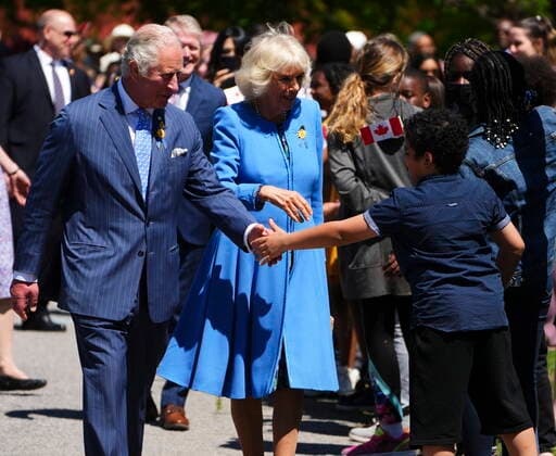 May 18, 2022, Ottawa, Ontario, Canada: Prince Charles and Camilla, Duchess of Cornwall, visit Assumption Catholic School in Ottawa, while on their 2022 Royal Tour to Canada on Wednesday May 18, 2022. Ottawa Canada  - ZUMAc35_ 20220518_zaf_c35_081 Copyright: xSeanxKilpatrickx