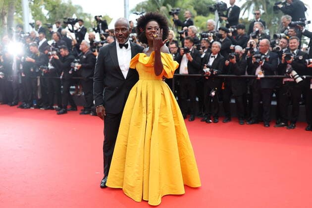 75eme Festival International du Film de Cannes. Montée des marches du film d?ouverture «Top Gun: Maverick». 75th International Cannes Film Festival. Opening with Red carpet of « Top Gun: Maverick» movie. 280309 0000-00-00 Cannes France Davis, Viola  Copyright: xTerencexBaelenx STAR_280309_152