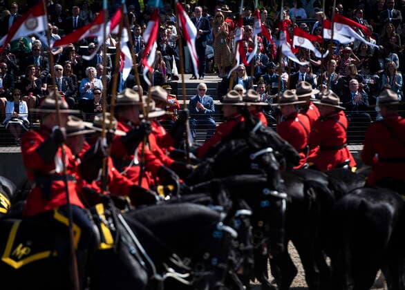 May 18, 2022, Ottawa, ON, CAN: Prince Charles attends a performance of the RCMP Musical Ride in Ottawa, during their Canadian Royal tour, on Wednesday, May 18, 2022. Ottawa CAN  - ZUMAc35_ 20220518_zaf_c35_138 Copyright: xJustinxTangx