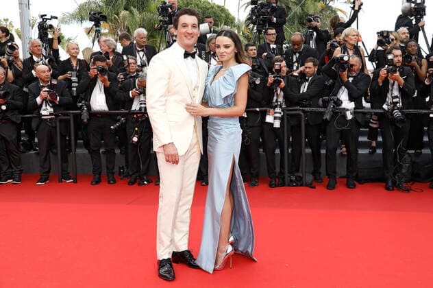 Miles Teller with wife Keleigh Sperry at the premiere of the feature film Top Gun Maverick at the Festival de Cannes 2022 75 Cannes International Film Festival at the Palais des Festivals Cannes, 18 05 2022. Foto:xD.xBedrosianx xFuturexImage