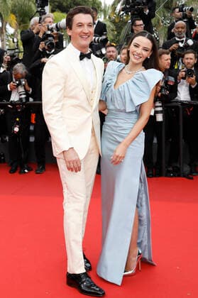 Miles Teller with wife Keleigh Sperry at the premiere of the feature film Top Gun Maverick at the Festival de Cannes 2022 75 Cannes International Film Festival at the Palais des Festivals Cannes, 18 05 2022. Foto:xD.xBedrosianx xFuturexImage