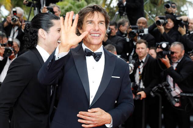 Tom Cruise at the premiere of the feature film Top Gun Maverick at the Festival de Cannes 2022 75 Cannes International Film Festival at the Palais des Festivals Cannes, 18 05 2022. Foto:xD.xBedrosianx xFuturexImage