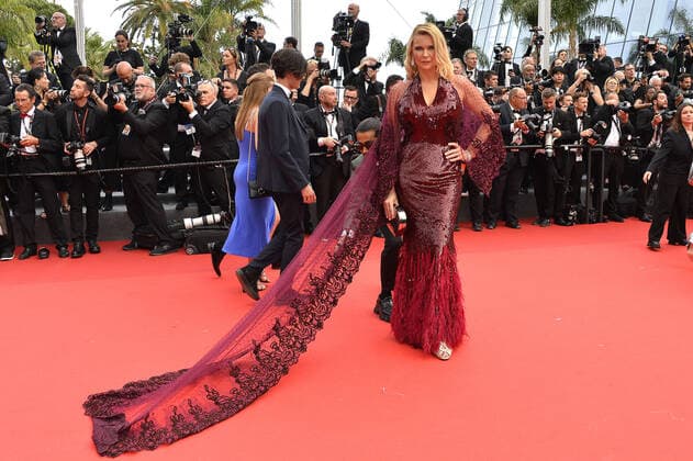 Veronica Ferres at the Top Gun Maverick movie premiere on 18 05 2022 at the 75 Cannes Film Festival in Cannes 75 Cannes Film Festival 2022 Top Gun Maverick movie premiere