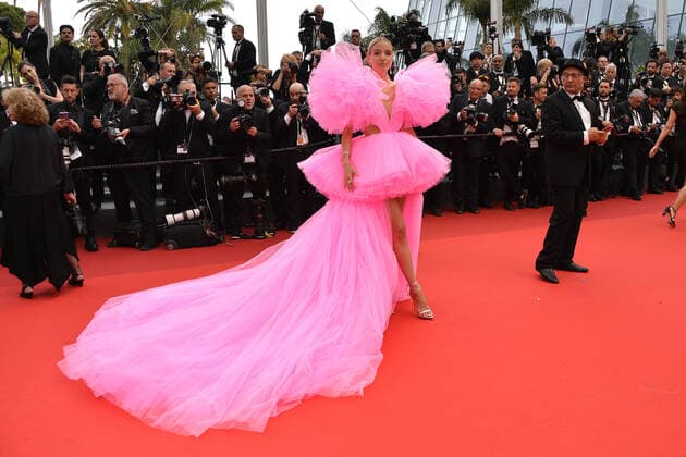 Leonie Hanne at the Top Gun Maverick Film Premiere on 18 05 2022 at the 75 Cannes Film Festival in Cannes 75 Cannes Film Festival 2022 Top Gun Maverick Film Premiere