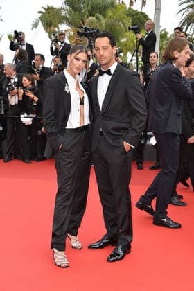 Iris Mittenaere and Diego El Glaou at the Top Gun Maverick Film Premiere on 18 05 2022 at the 75 Cannes Film Festival in Cannes 75 Cannes Film Festival 2022 Top Gun Maverick Film Premiere