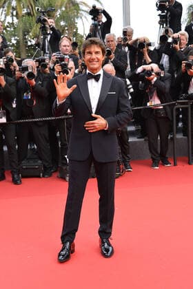 Tom Cruise at the Top Gun Maverick movie premiere on 18 05 2022 at the 75 Cannes Film Festival in Cannes 75 Cannes Film Festival 2022 Top Gun Maverick movie premiere