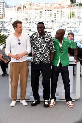 75th Cannes film festival 2022, Photocall film ™Tirailleurs™ (Father and soldiers). Pictured: Omar Sy, Alassane Sy, Jonas Blouquet  Copyright: xAlbertoxTerenghi Cannesx2022x xix xVenezia2020x