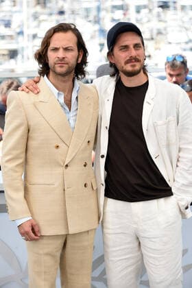 75th Cannes film festival 2022, Photocall film ˜Le otto montagne™. Pictured: Alessandro Borghi, Luca Marinelli  Copyright: xAlbertoxTerenghi Cannesx2022x xix xVenezia2020x