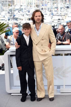 75th Cannes film festival 2022, Photocall film ˜Le otto montagne™. Pictured: Alessandro Borghi, Andrea Palma  Copyright: xAlbertoxTerenghi Cannesx2022x xix xVenezia2020x