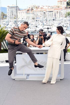 75th Cannes film festival 2022, Photocall film ˜Le otto montagne™. Pictured: Filippo Timi, Elisabetta Mazzullo  Copyright: xAlbertoxTerenghi Cannesx2022x xix xVenezia2020x