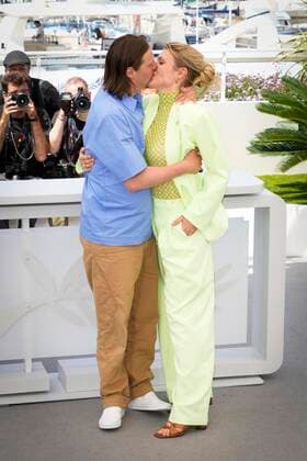 IPP Photo Daniele Cifala™ cannes 19 05 2022 The Eight Mountains The 75th Annual Cannes Film Festival Photocall in the photo Director Charlotte Vandermeersch and Director Felix Van Groeningen Italy Photo Press World Copyright  0