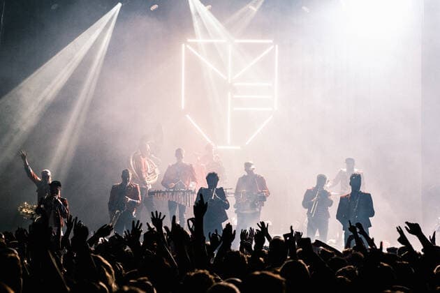 Meute live in Copenhagen, Denmark Copenhagen, Denmark. 18th, May 2022. The German techno marching band Meute performs a live concert at VEGA in Copenhagen. Copenhagen Denmark  Copyright: xGonzalesxPhoto FlemmingxBoxJensex