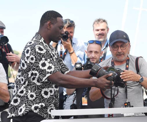 French actor Omar Sy attends the photo call for Father and Soldier at Palais des Festivals at the 75th Cannes Film Festival, France on Thursday, May 19, 2022.  CAN20220519110 RUNExHELLESTAD