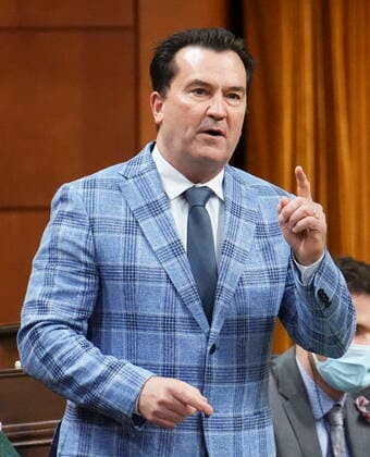 May 19, 2022, Ottawa, Ontario, Canada: Bloc Quebecois Member of Parliament Alain Therrien speaks during question period in the House of Commons on Parliament Hill in Ottawa, Thursday, May 19, 2022. Ottawa Canada  - ZUMAc35_ 20220519_zaf_c35_060 Copyright: xSeanxKilpatrickx