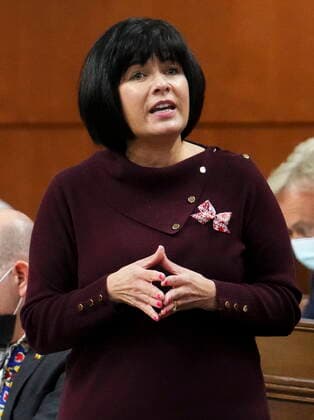 May 19, 2022, Ottawa, Ontario, Canada: Minister of Official Languages and Minister responsible for the Atlantic Canada Opportunities Agency Ginette Petitpas Taylor speaks during question period in the House of Commons on Parliament Hill in Ottawa, Thursday, May 19, 2022. Ottawa Canada  - ZUMAc35_ 20220519_zaf_c35_061 Copyright: xSeanxKilpatrickx