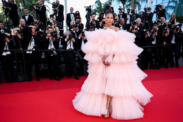 May 19, 2022, Cannes, France: Cindy Bruna attends the premiere of Armageddon Time during the 75th Annual Cannes Film Festival at Palais des Festivals in Cannes, France, on 19 May 2022. Photo: NO NETHERLAND SALES! Cannes France - ZUMAm179 20220519_zep_m179_015 Copyright: xAlecxMichaelx