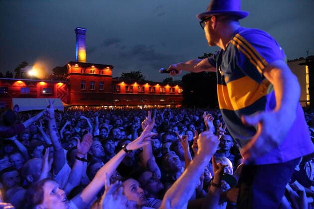 Arnim Teutoburg Weiß of the Beatsteaks at an open air concert at the Waschhaus in Potsdam, 19 May 2022 Beatsteaks concert Potsdam