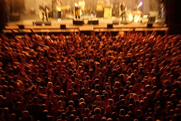 Fans of the Beatsteaks at an open air concert at the Waschhaus in Potsdam, 19 May 2022 Beatsteaks concert Potsdam