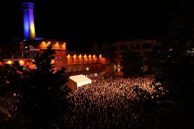 Fans of the Beatsteaks at an open air concert at the Waschhaus in Potsdam, 19 May 2022 Beatsteaks concert Potsdam