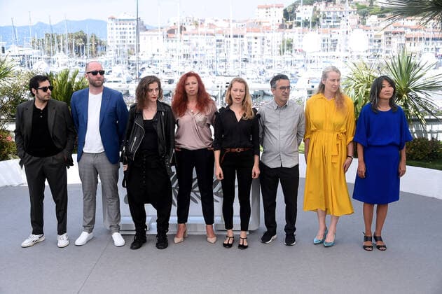75th Cannes film festival 2022, Photocall film Mariupolis 2 . Pictured: Dounia Sichov, Hanna Bilobrova, Irina Prudkova, Uljana Kim, Nadia Turincev, Omar El Kadi, Thanassis Karathanos  Copyright: xAlbertoxTerenghi Cannesx2022x xix xVenezia2020x