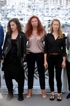 75th Cannes film festival 2022, Photocall film Mariupolis 2 . Pictured: Dounia Sichov, Hanna Bilobrova, Irina Prudkova  Copyright: xAlbertoxTerenghi Cannesx2022x xix xVenezia2020x