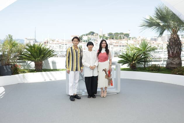 75eme Festival International du Film de Cannes. Photocall du film Plan 75 Ayaro Isomura, Shie Hayakaojja, Arianne Stefanie 280417 0000-00-00 Cannes France  Copyright: xTerencexBaelenx STAR_280417_012