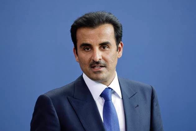 20 05 2022, Berlin, Germany Press briefing of the German Chancellor and the Emir of Qatar, Tamim bin Hamad al Thani, after the joint talks, at the Federal Chancellery in Berlin Photo Tamim bin Hamad al Thani, Emir of Qatar.