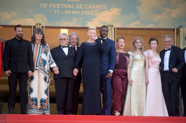75th Cannes film festival 2022, Red Carpet film Three thousand years of longing. Pictured: Idris Elba, Tilda Swinton, Doug Mitchell, George Miller  Copyright: xAlbertoxTerenghi Cannesx2022x xix xVenezia2020x