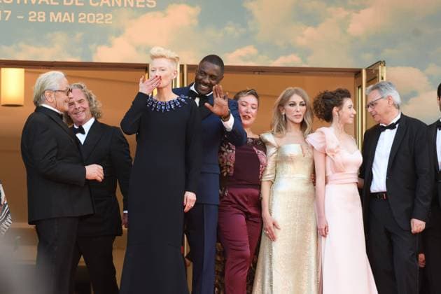 Entertainment Bilder des Tages 75th Cannes Film Festival 2022, red carpet Three Thousand Years Of Longing Pictured: Tilda Swinton, Idris Elba,  Copyright: xManuelexMangiarottix xipa-agencyx xVeneziax2020x