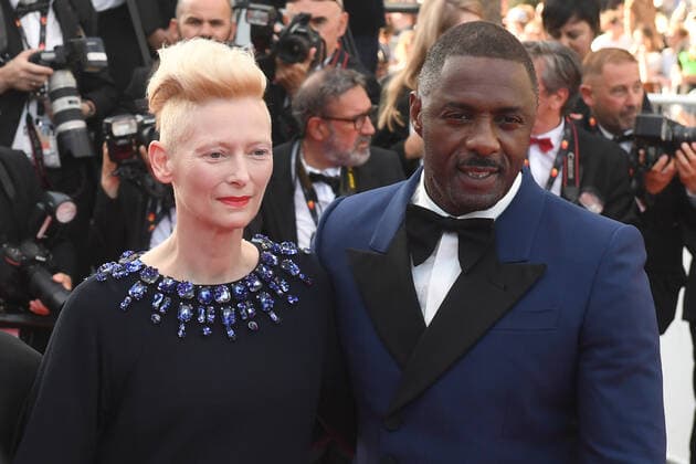 Tilda Swinton and Idris Elba attend the screening of Three Thousand Years Of Longing (Trois Mille Ans A T Attendre) during the 75th Cannes Film Festival in Cannes, France. MAY 20th 2022  RHDx22151