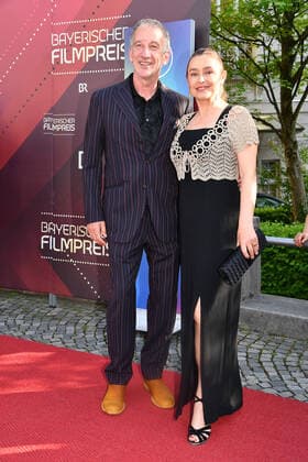 Heio von Stetten and his wife Elisabeth Romano at the Bavarian Film Award 2022 ceremony at the Prinzregententheater in Munich Bavarian Film Award 2022 in Munich on 20 05 2022