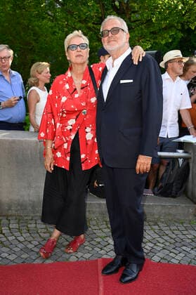 Doris Dörrie with partner Martin Moszkowicz at the award ceremony of the 43 Bavarian Film Award 2021 at the Prinzregententheater in Munich, 20 05 2022 Foto:xF.xKernx xFuturexImage