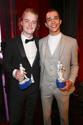 Emil von Schönfels and Mekyas Mulugeta at the award ceremony of the 43 Bavarian Film Award 2021 at the Prinzregententheater in Munich, 20 05 2022 Foto:xF.xKernx xFuturexImage