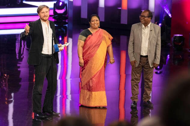Michael Kranz, Chanchala Mondal and Shyamal Prokash Adhikary at the 43 Bavarian Film Award 2021 ceremony at the Prinzregententheater in Munich, 20 05 2022 Foto:xN.xKolinzx xFuturexImage