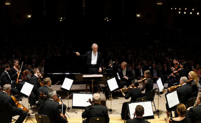 American conductor David Robertson performs during the concert at the 77th Prague Spring international music festival in Prague, Czech Republic, May 20, 2022. (CTKxPhoto MichalxKrumphanzl) CTKPhotoP2022052008481  kru 2