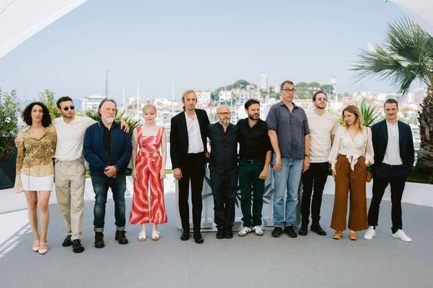 75th International Cannes Film Festival. Photocall with La nuit du 12 cast. 75eme Festival International du Film de Cannes. Photocall du film La nuit du 12 280476 0000-00-00 Cannes France Lanners, Bouli; Moll, Dominik; Bouillon, Bastien  Copyright: xTerencexBaelenx STAR_280476_021