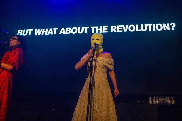 2022 05 21 20 47 41 AMSTERDAM Band member Maria Alyochina, who escaped from Russia, during a concert by the Russian activist art collective Pussy Riot in the Q Factory ANP EVERT ELZINGA netherlands out belgium out  Copyright: xx x448992714x originalFilename: 448992714.jpg