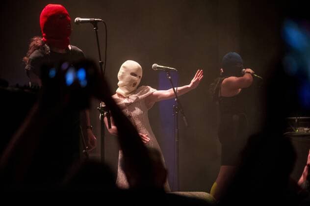 2022 05 21 21 14 19 AMSTERDAM Band member Maria Alyochina, who escaped from Russia, during a concert by the Russian activist art collective Pussy Riot at the Q Factory ANP EVERT ELZINGA netherlands out belgium out  Copyright: xx x448994016x originalFilename: 448994016.jpg