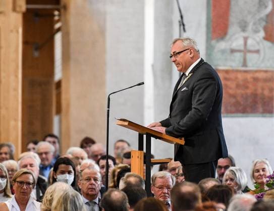 GER, Award of the Memminger Freedom Award 1525 to Prof Dr Heribert Prantl 21 05 2022, Church St Martin, Memmingen, GER, Award of the Memminger Freedom Award 1525 to Prof Dr Heriber nordphoto GmbHxHafner nph00200