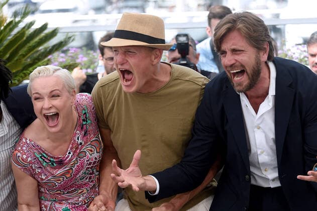 75th Cannes film festival 2022, Photocall film Triangle of sadness Pictured: Ruben Ostlund, Woody Harrelson, Vicky Berlin  Copyright: xAlbertoxTerenghi Cannesx2022x xix xVenezia2020x