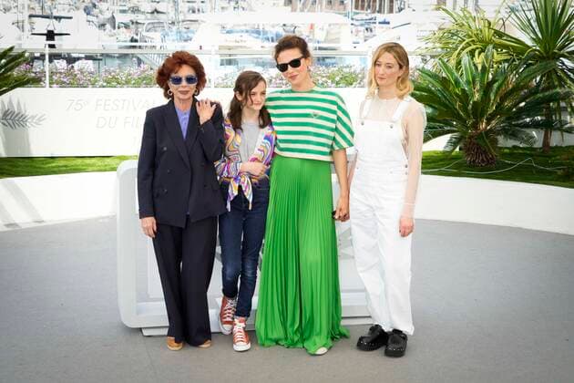 Photo IPP Daniele Cifala™ Cannes 22 05 2022 Marcel Photocall The 75th Annual Cannes Film Festival in the photo Writer Giovanna Ralli, Maayane Conti, Director Jasmin Trinca and Alba Rohrwacher Italy Photo Press World Copyright  0